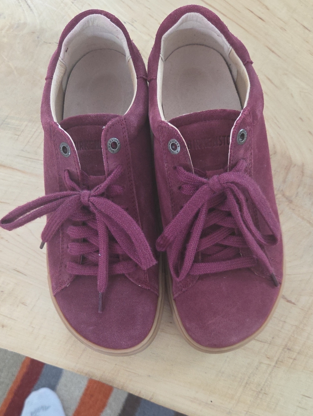 Birkenstock Women's Suede Sneakers in Burgundy